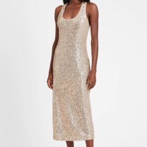 NWT. Never worn. Banana Republic Sequin Bias-Cut Slip Dress. Size Small
